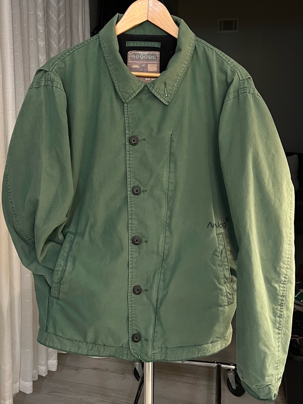 Analog AG Design Unlikely Futures Military Jacket Men's L Olive Green Snowboard